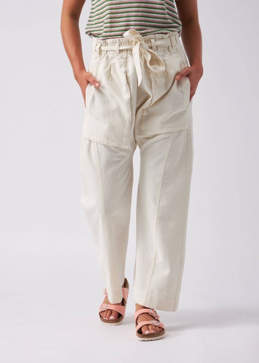 Womens FREE PEOPLE Trousers | Fe Sky Rider Straight Leg Belted Trousers