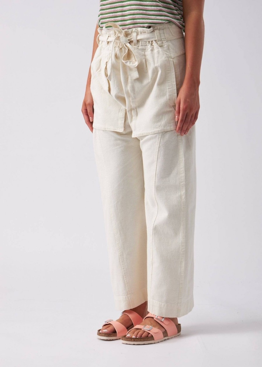 Womens FREE PEOPLE Trousers | Fe Sky Rider Straight Leg Belted Trousers