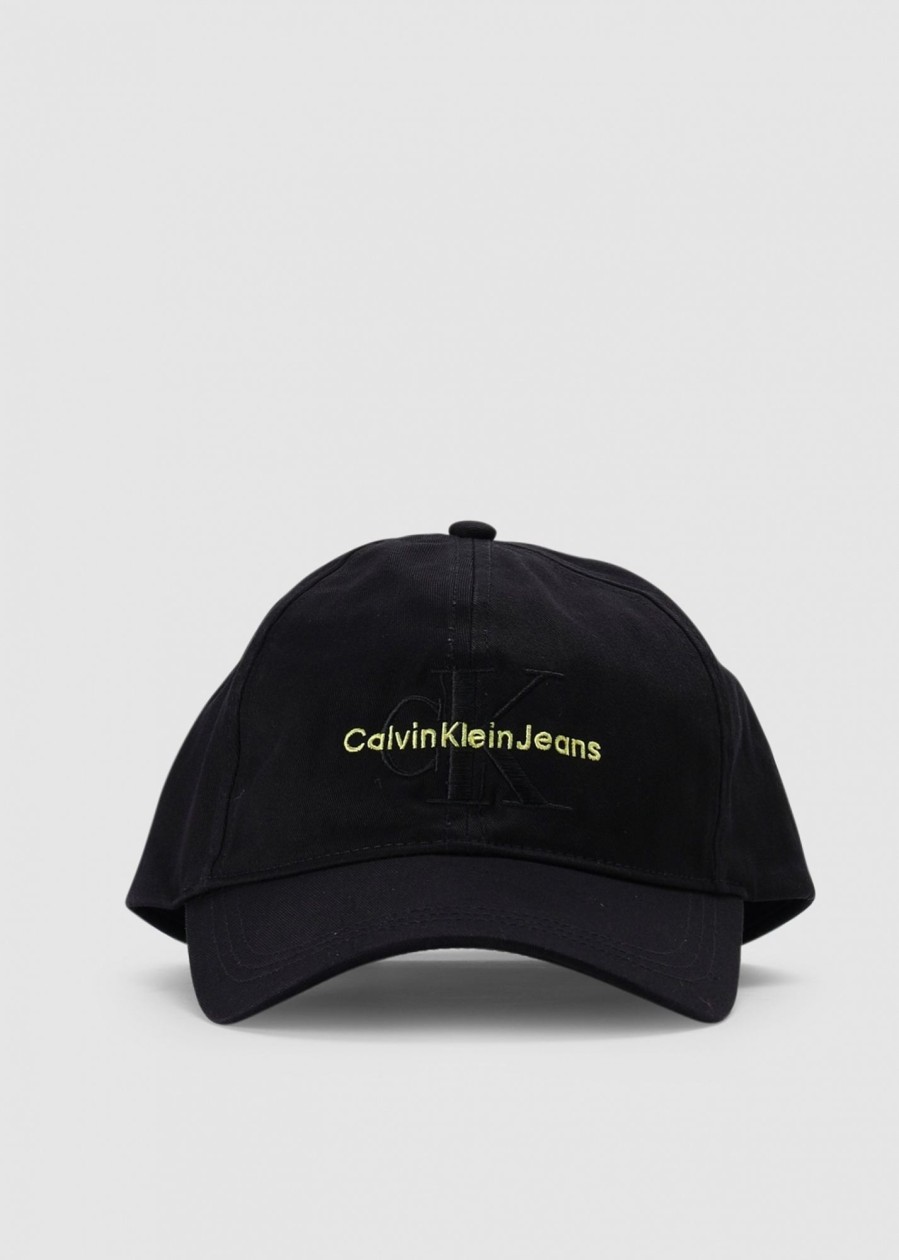 Womens CALVIN KLEIN Hats | Womens Contrast Monogram Baseball Cap In Fashion Black