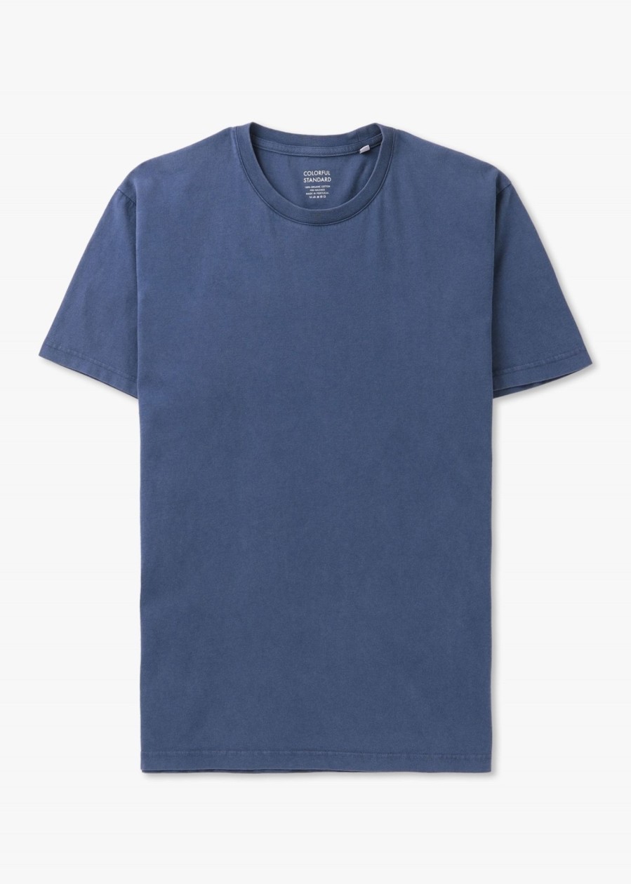 Mens COLORFUL STANDARD T-Shirts | Mens Classic Organic T-Shirt In Neptune Blue