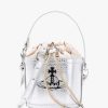 Womens VIVIENNE WESTWOOD Shoulder Bags | Womens Daisy Leather Drawstring Bucket Bag In Silver