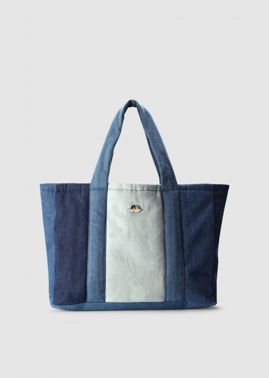 Womens FIORUCCI Tote Bags | Womens Denim Puffer Tote Bag In Blue