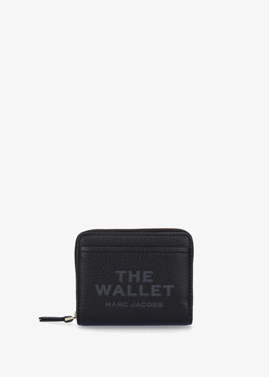 Womens MARC JACOBS Wallets & Cardholders | Womens The Leather Mini Compact Wallet In Black