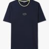 Mens PAUL & SHARK T-Shirts | Mens Cotton Jersey Stamp Print Logo T-Shirt In Navy