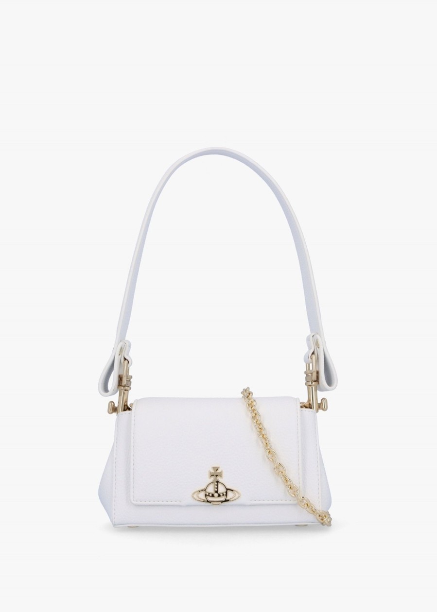 Womens VIVIENNE WESTWOOD Shoulder Bags | Womens Small Hazel Recycled Pu Shoulder Bag In White