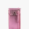 Womens VIVIENNE WESTWOOD Crossbody Bags | Womens Metal Orborama Leather Phone Case In Pink