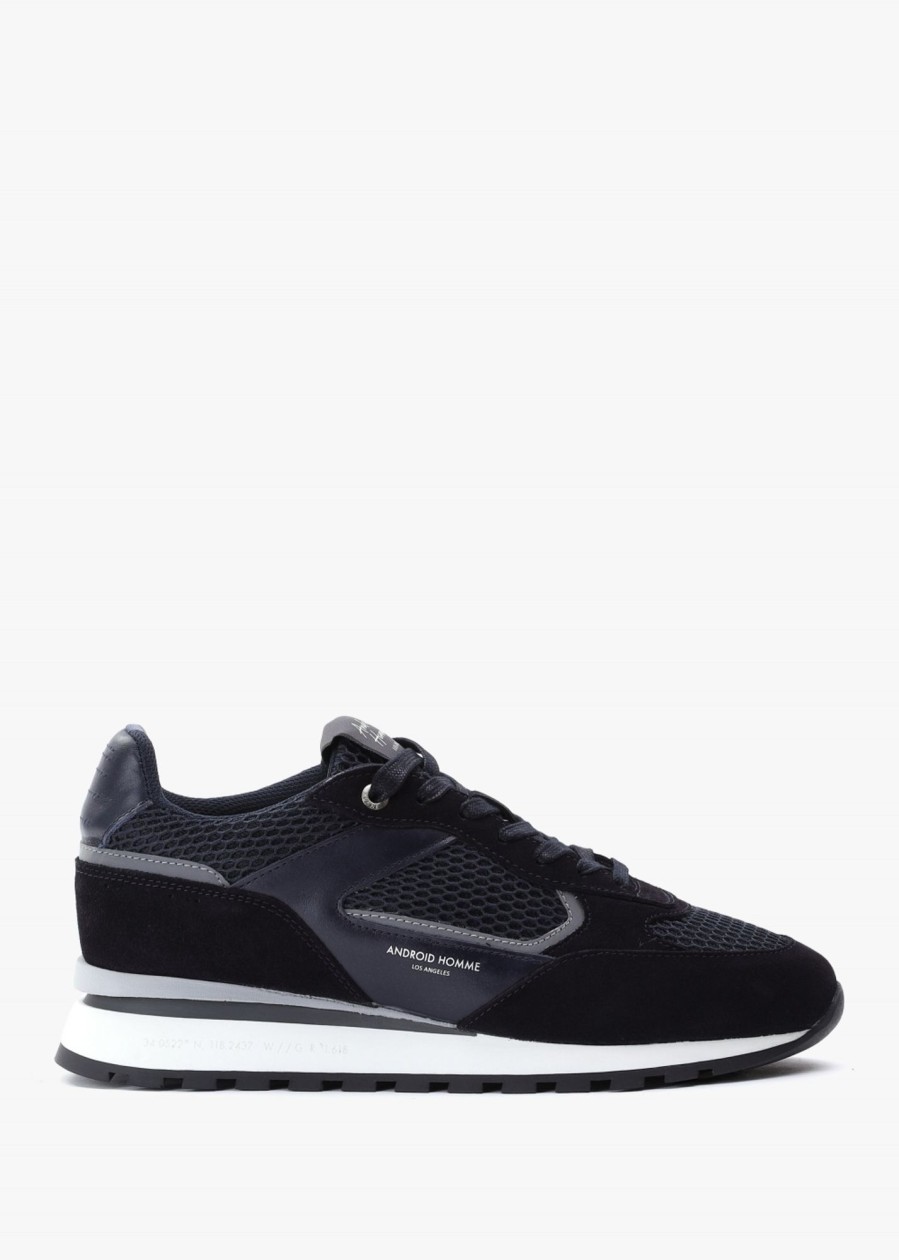 Mens ANDROID HOMME Trainers | Mens Lechuza Racer Trainer In Navy