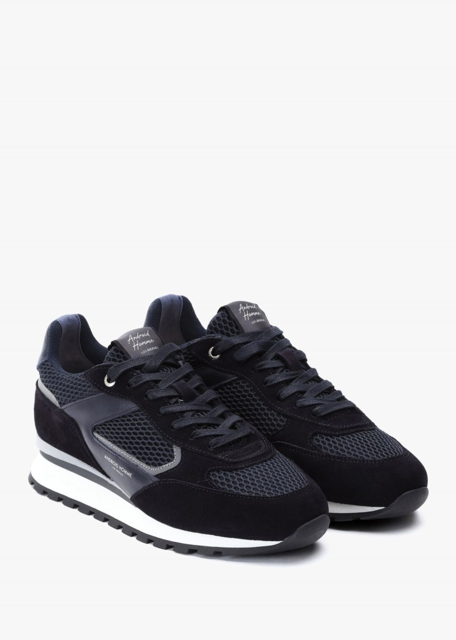 Mens ANDROID HOMME Trainers | Mens Lechuza Racer Trainer In Navy