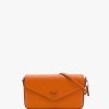 Womens COACH Crossbody Bags | Women'S Crossgrain Leather Cross-Body Bag In Sun Orange