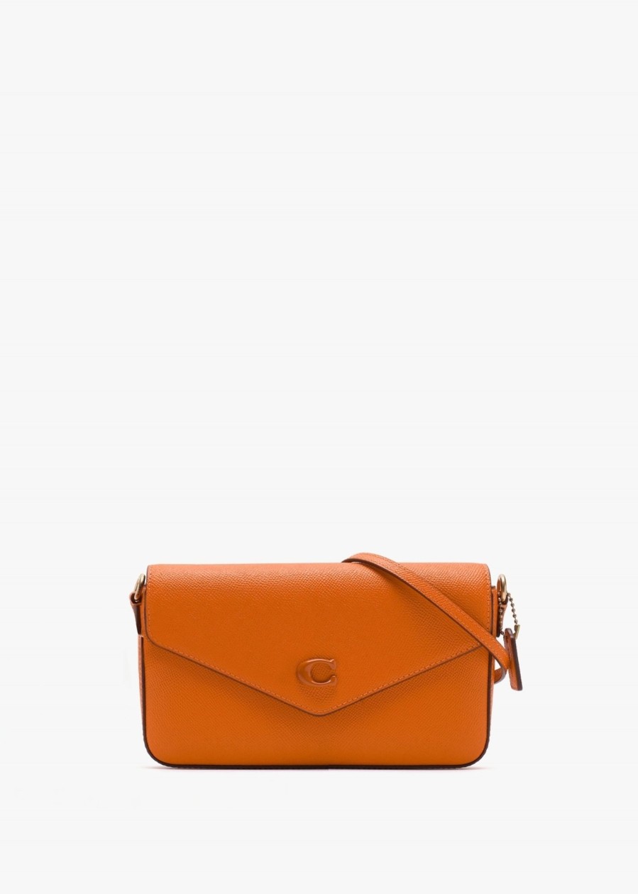 Womens COACH Crossbody Bags | Women'S Crossgrain Leather Cross-Body Bag In Sun Orange