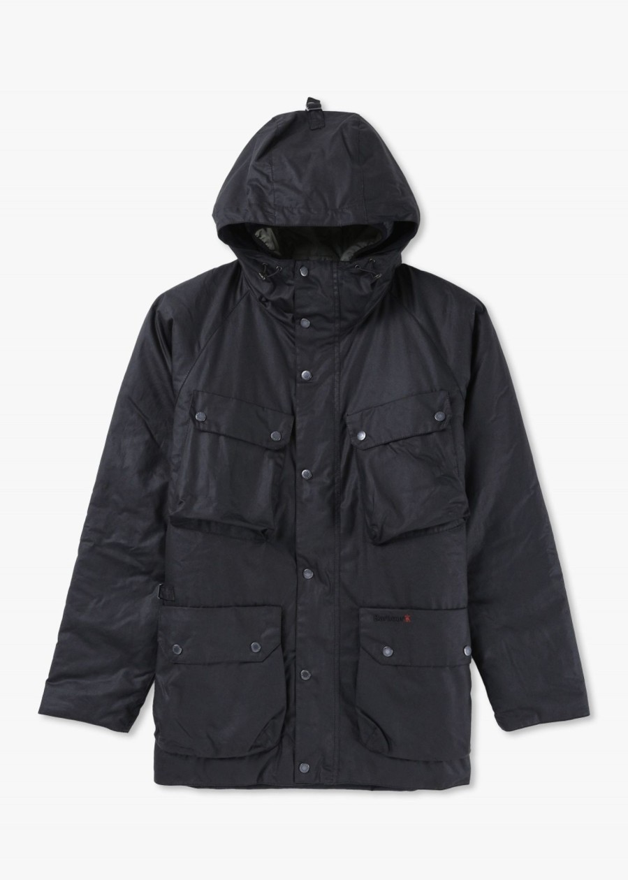 Mens BARBOUR Coats & Jackets | Mens Valley Waxed Jacket In Black