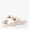 Womens COACH Trainers | Womens Lowline Jacquard Low Top Trainers In Stone Chalk