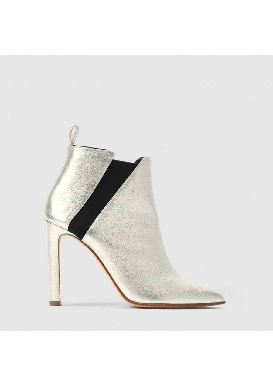 Womens RUPERT SANDERSON Boots | Women'S Onyx Silver Boots