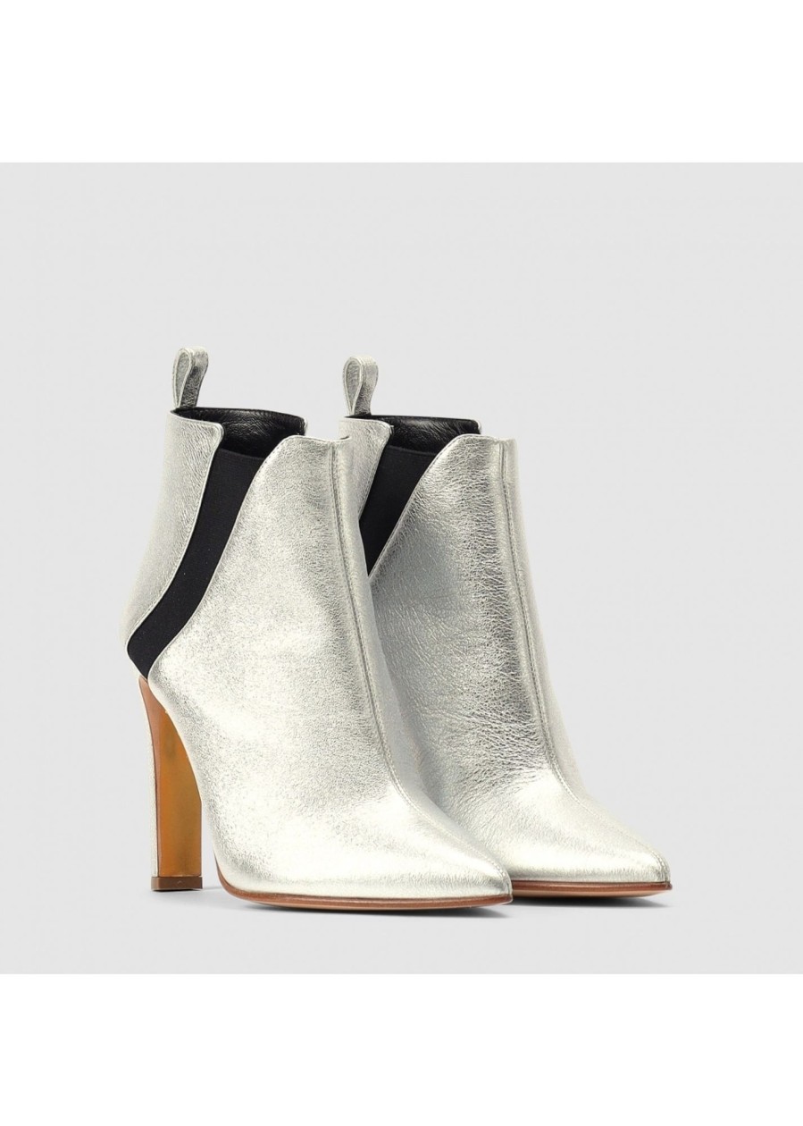 Womens RUPERT SANDERSON Boots | Women'S Onyx Silver Boots