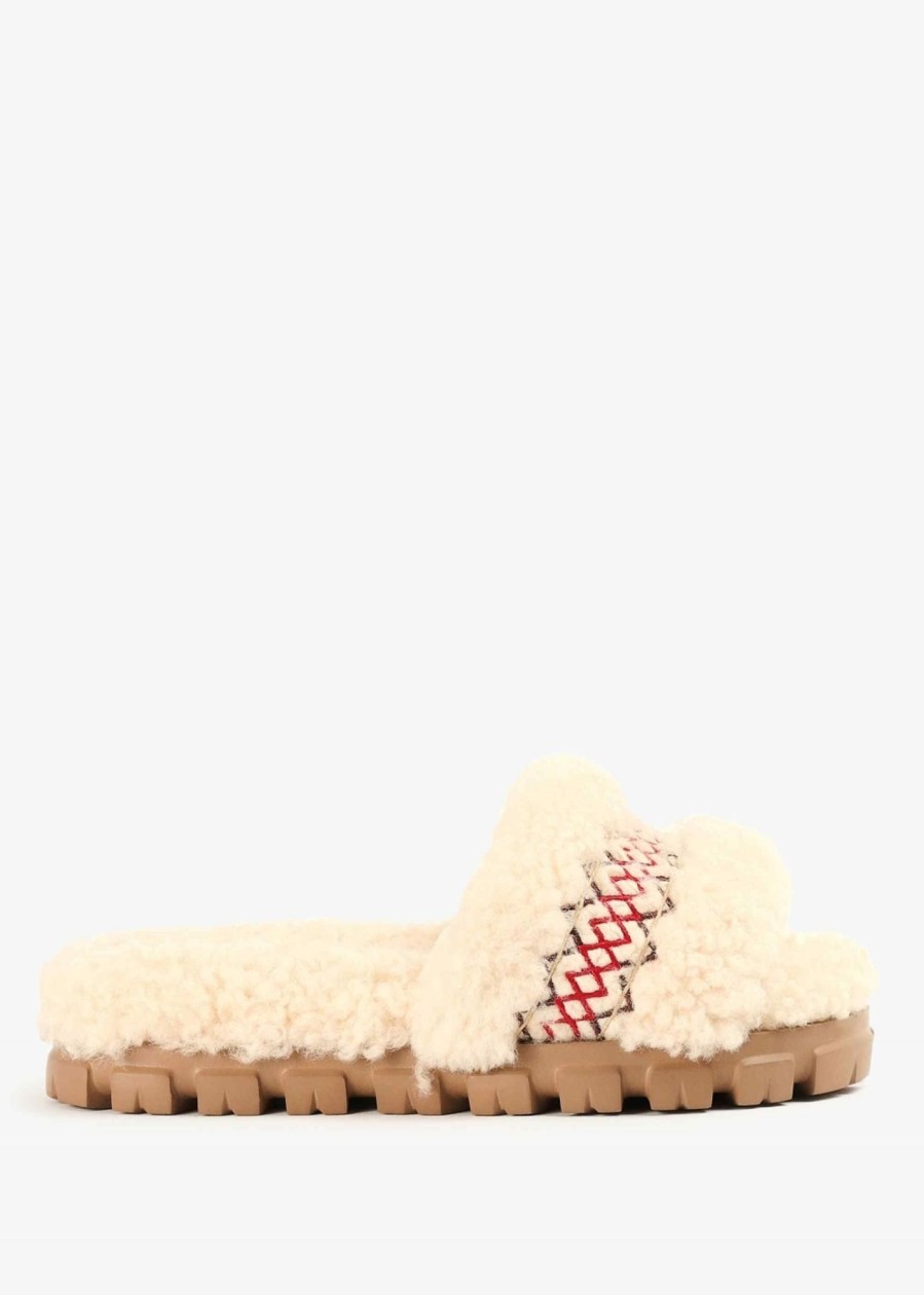 Womens UGG Gifting | Womens Cozetta Braid Sherling Slipper In Beige