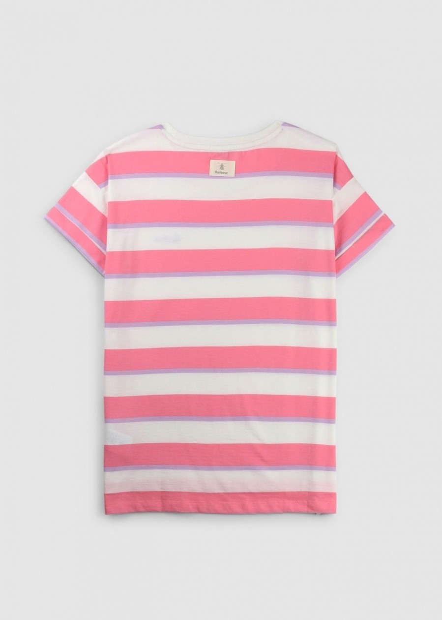 Womens BARBOUR Tops | Ba Acanthus Stripe T Shirt