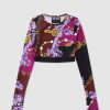 Womens VERSACE JEANS COUTURE Tops | Vjc Chain Print Cropped Top