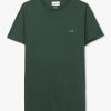 Mens LACOSTE T-Shirts | Lacoste Mens Pima Cotton T-Shirt In Green