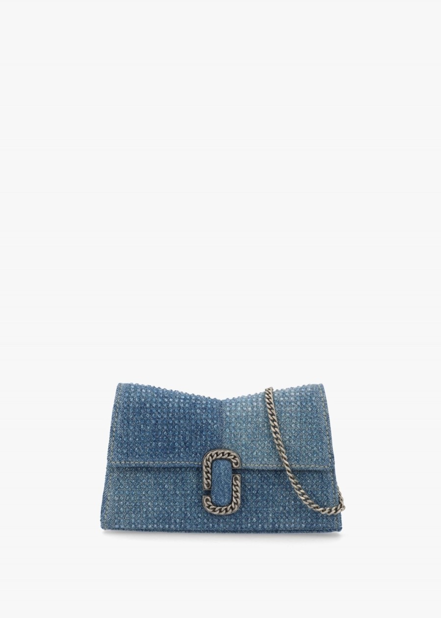 Womens MARC JACOBS Clutch Bags | Womens The Crystal St Marc Chain Wallet In Light Blue