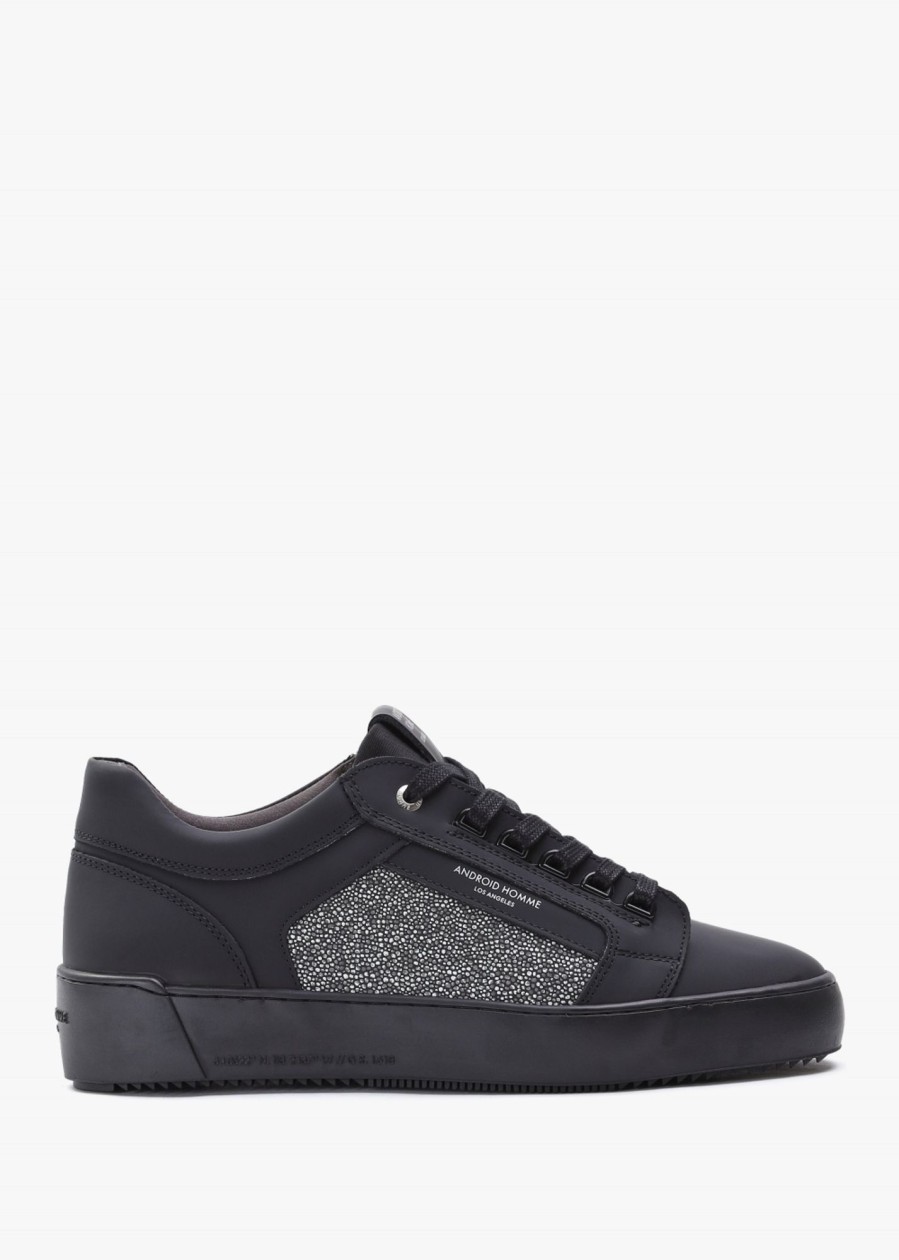 Mens ANDROID HOMME Trainers | Mens Venice Reflective Caviar Trainers In Black