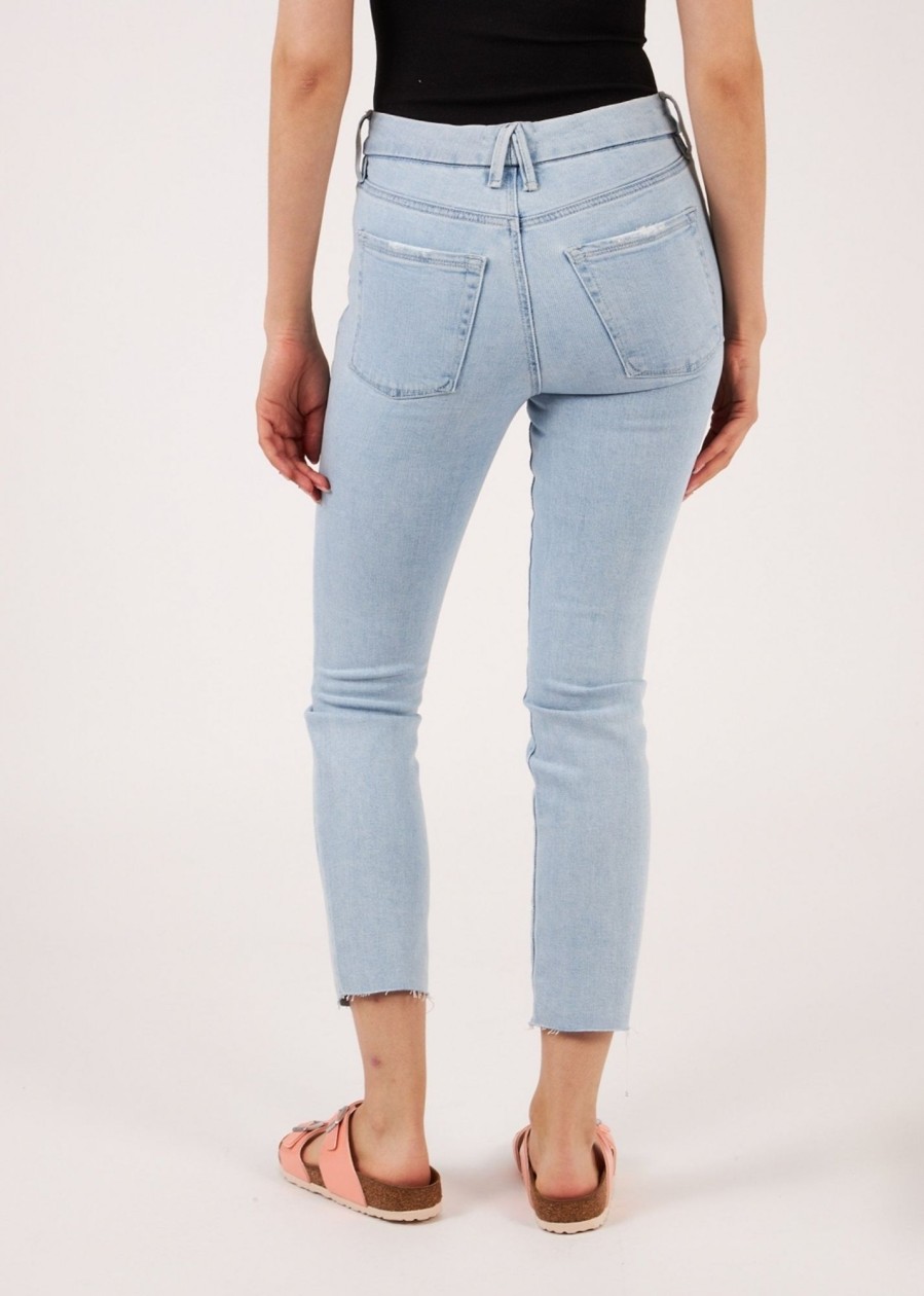 Womens GOOD AMERICAN Jeans | Ga Good Legs Cigarette Leg Jeans With Raw Hem