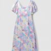 Womens OLIVIA RUBIN Dresses | Womens Savannah Silk Fit Flare Printed Dress In Shapestack