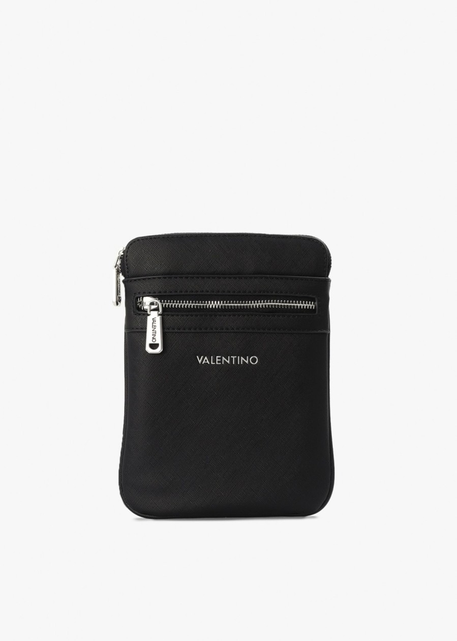 Mens VALENTINO Bags | Mens Marnier Black Crossbody Bag In Black