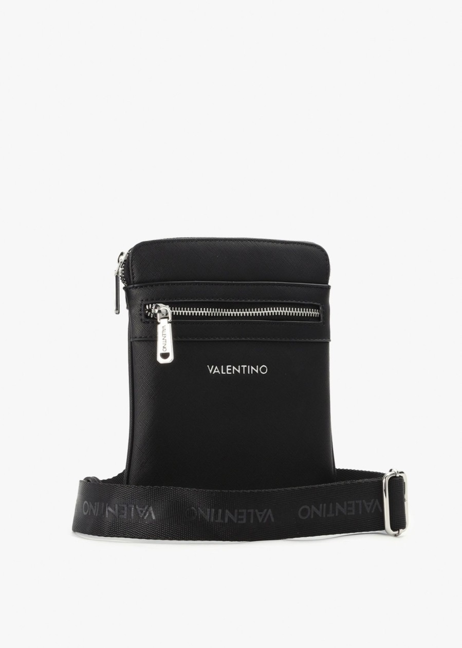 Mens VALENTINO Bags | Mens Marnier Black Crossbody Bag In Black