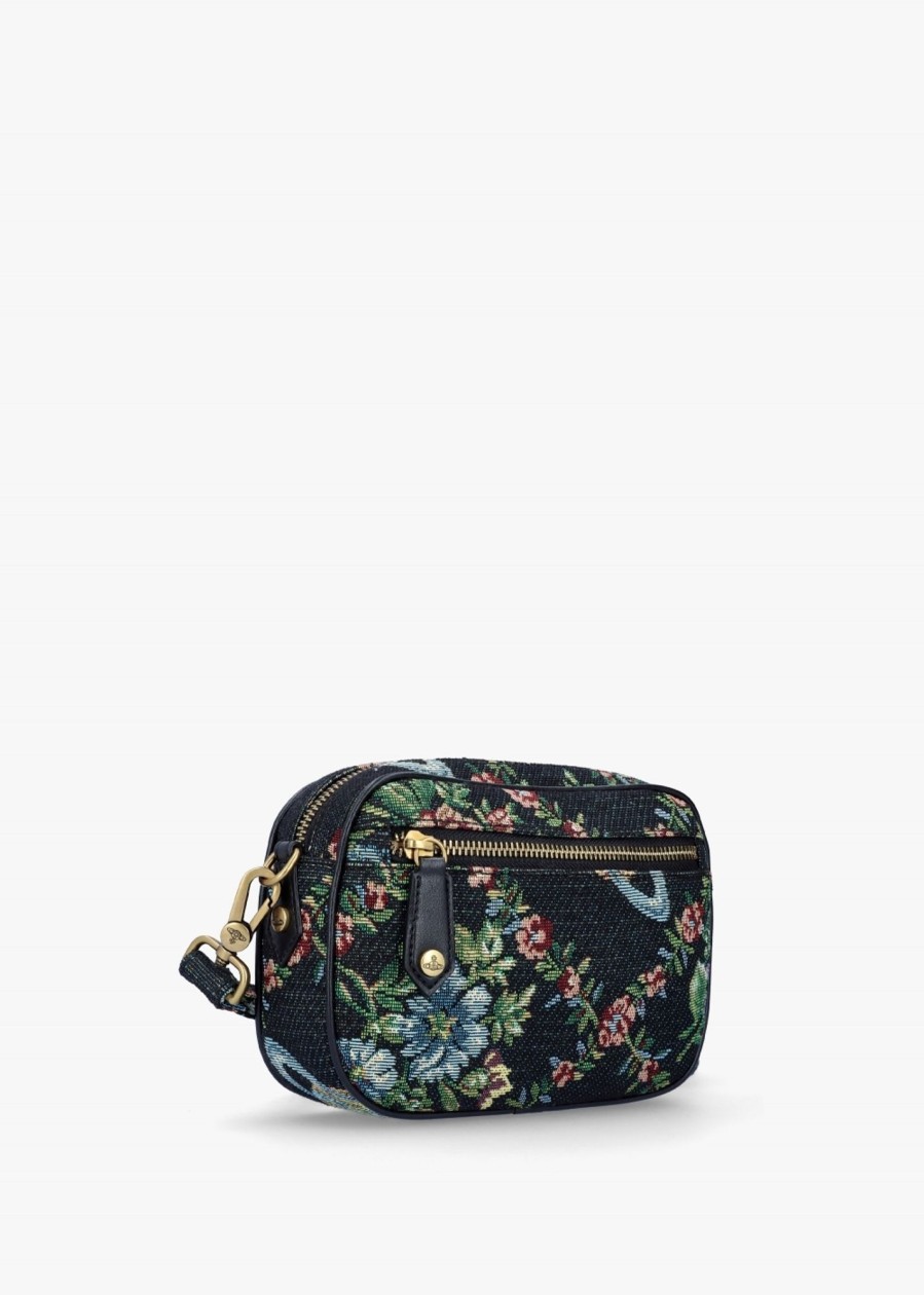 Womens VIVIENNE WESTWOOD Crossbody Bags | Anna Vegan Trellis Tapestry Camera Bag In Black