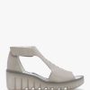 Womens FLY LONDON Sandals | Womens Bezo Leather Wedge Sandals In Cloud