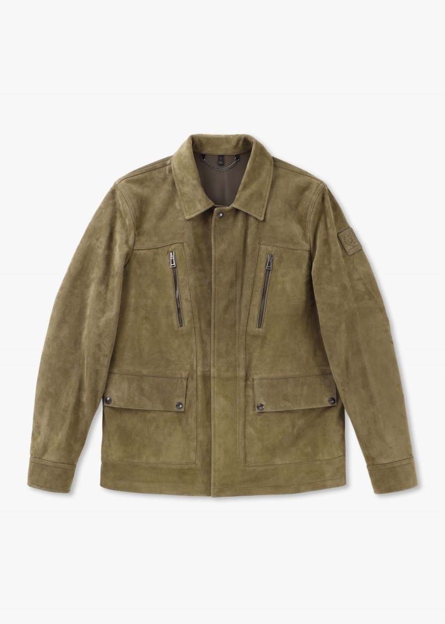 Mens BELSTAFF Coats & Jackets | Mens Continental Jacket In Fatigue