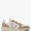 Womens VEJA Gifting | Womens V-10 Leather Trainers In Extra White Natural Sahara