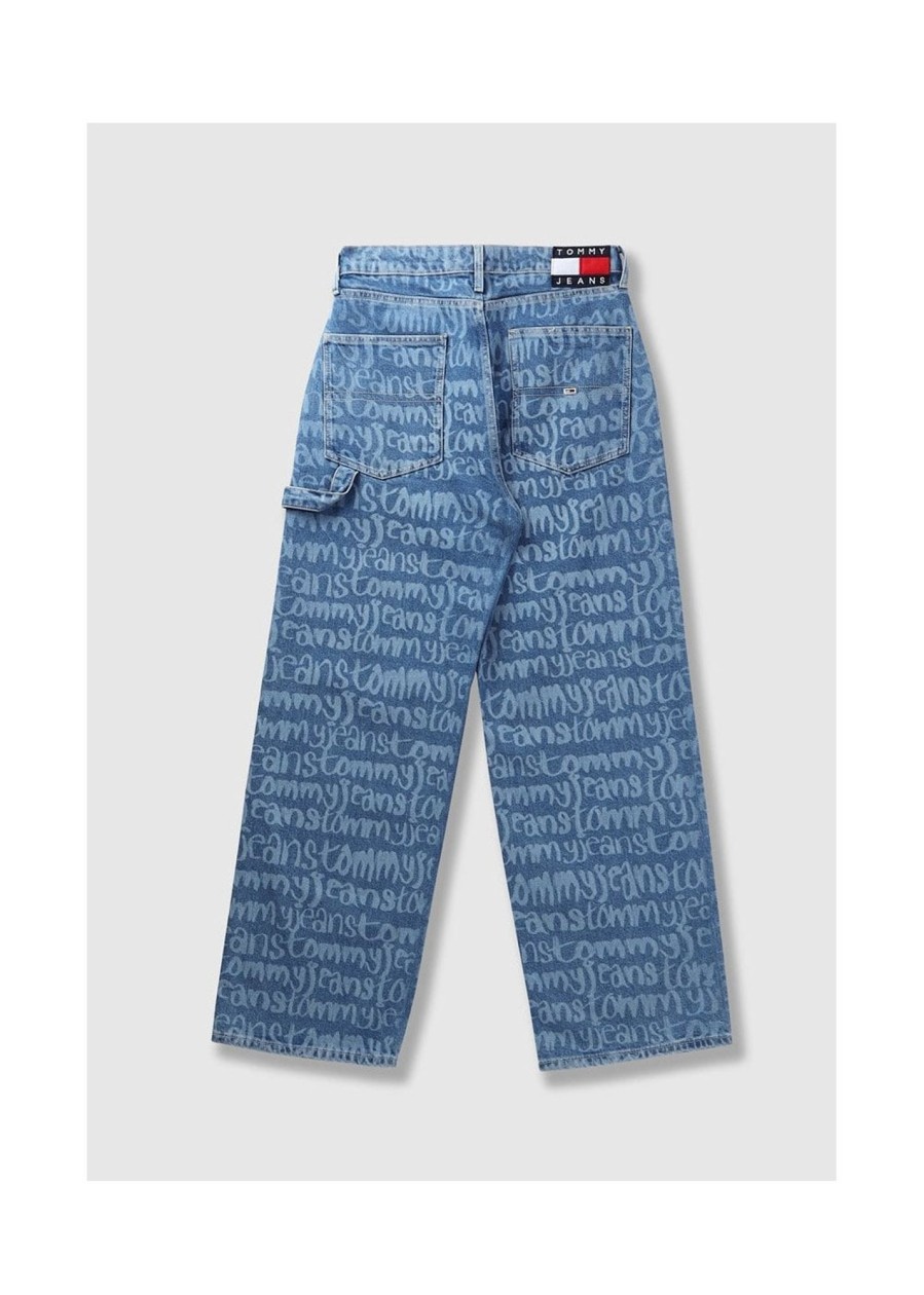 Womens TOMMY HILFIGER Trousers | Th Daisy Baggy Script Print Jeans