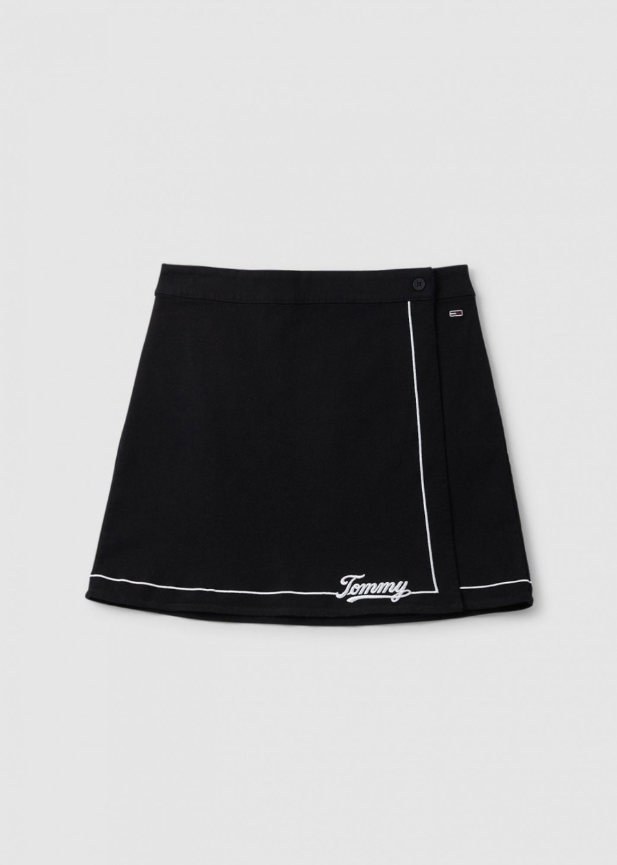 Womens TOMMY HILFIGER Skirts | Th Baseball Wrap Mini Skirt