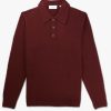 Mens LES DEUX Knitwear | Mens Errol Rugby Knit In Red