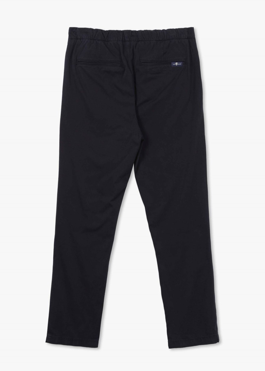 Mens 7 FOR ALL MANKIND Trousers | Mens Jogger Chino Trousers Chinos In Navy Blue