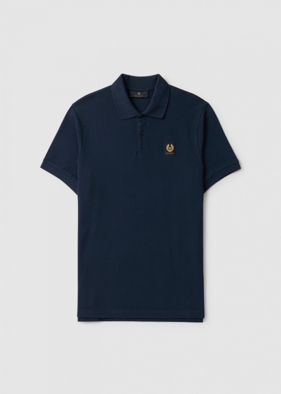 Mens BELSTAFF Polo Shirts | Mens Small Logo Poloshirt In Dark Ink