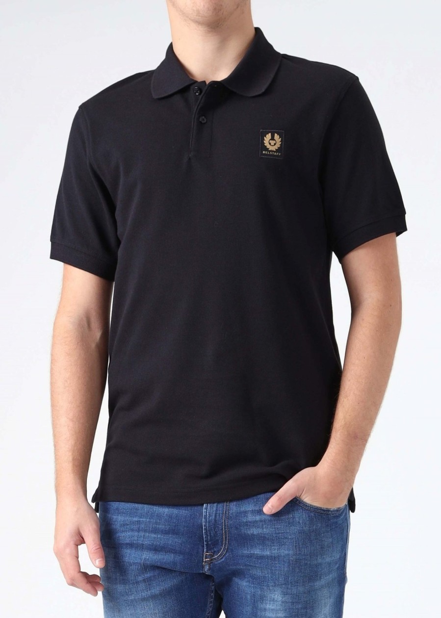 Mens BELSTAFF Polo Shirts | Mens Small Logo Polo Shirt In Black