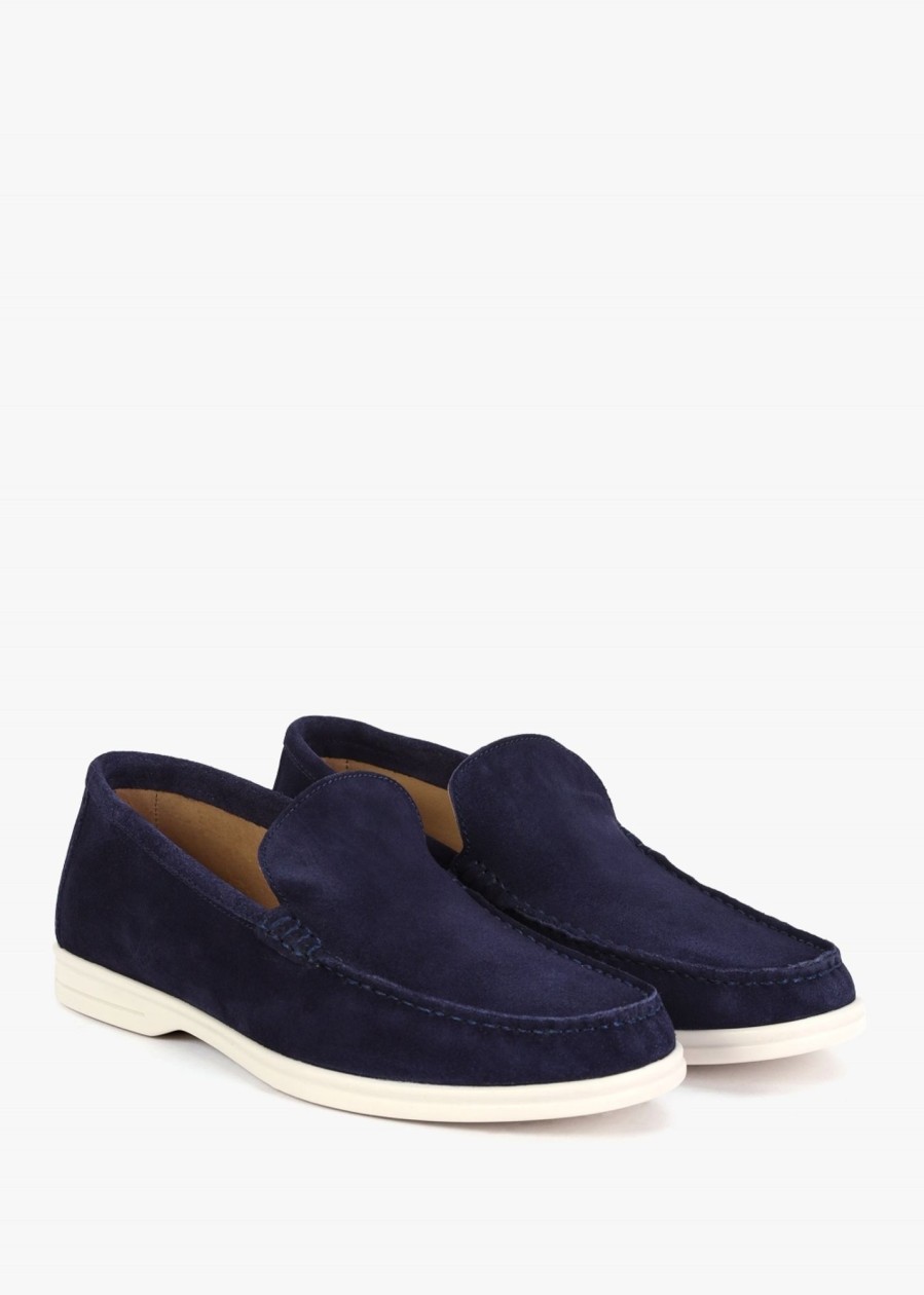 Mens OLIVER SWEENEY Shoes | Mens Alicante Suede Loafers In Navy