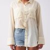 Womens FREE PEOPLE Tops | Fe Sheer Luck Oversized Shirt