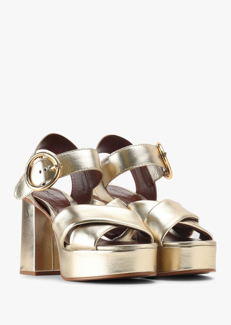 Womens SEE BY CHLOE Heels | See By Chloe Women'S Lyna Gold Heels