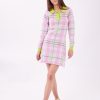 Womens OLIVIA RUBIN Dresses | Womens Celeste Knitted Dress In Pink Green Check