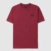 Mens PAUL & SHARK T-Shirts | Mens Iconic Badge T-Shirt In Ruby Wine