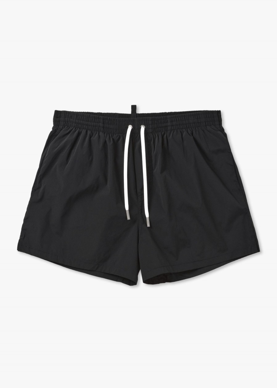 Mens DSQUARED2 Swimwear | Mens Tape Swim Shorts In Black