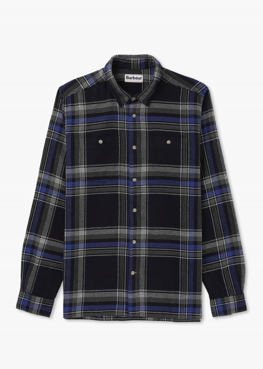 Mens BARBOUR Shirts | Mens Dartmouth Checked Shirt In Black