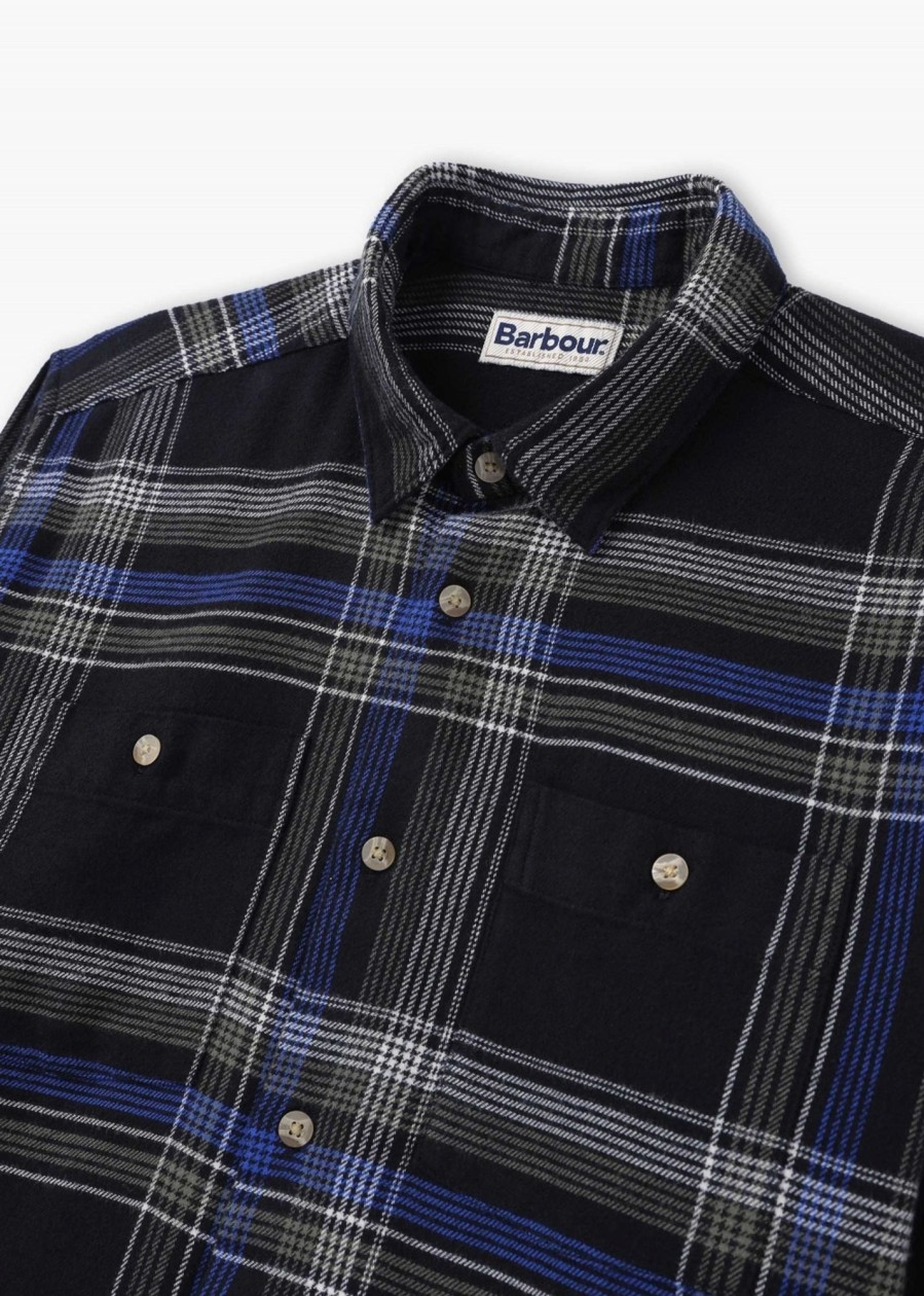 Mens BARBOUR Shirts | Mens Dartmouth Checked Shirt In Black