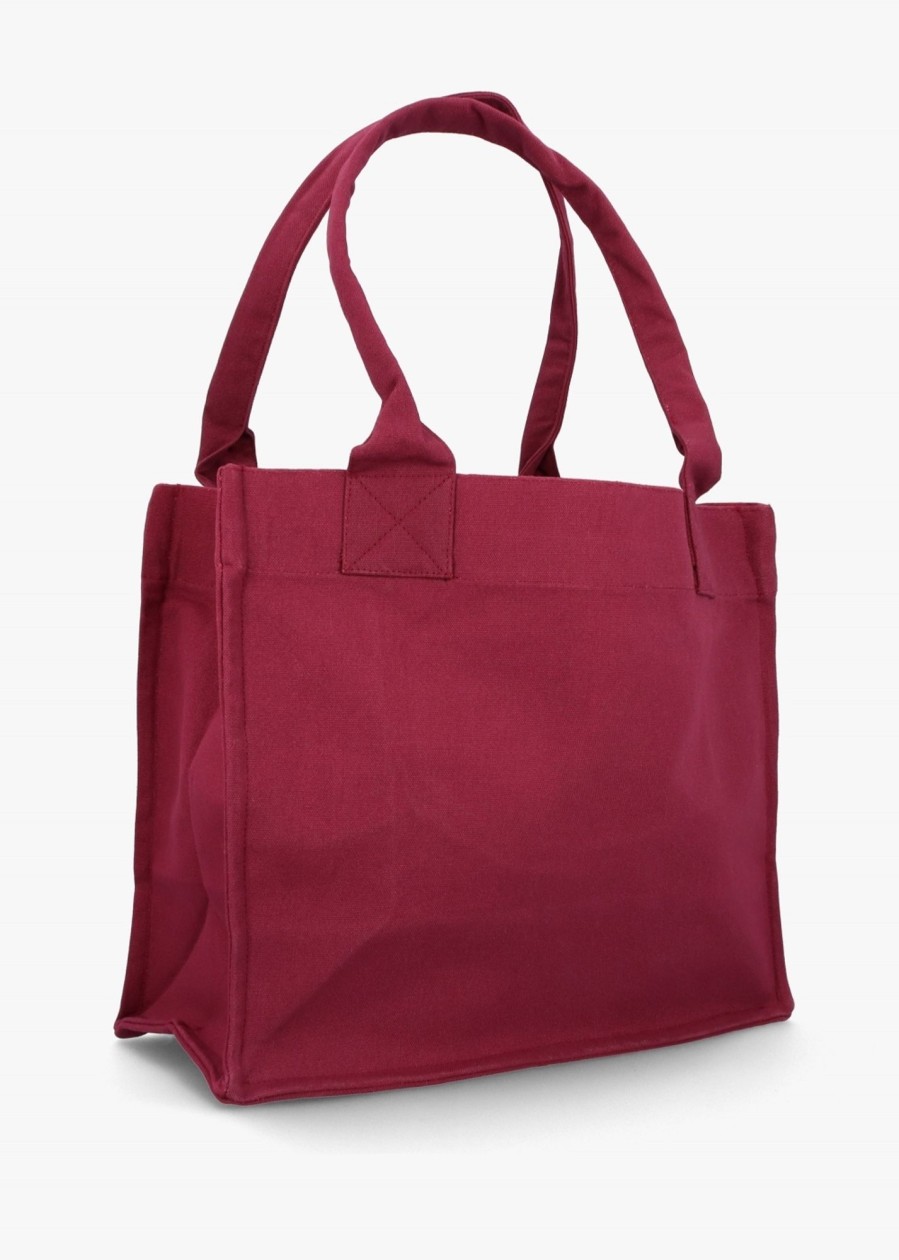 Womens GANNI Tote Bags | Womens Large Easy Shopper In Syrah Red