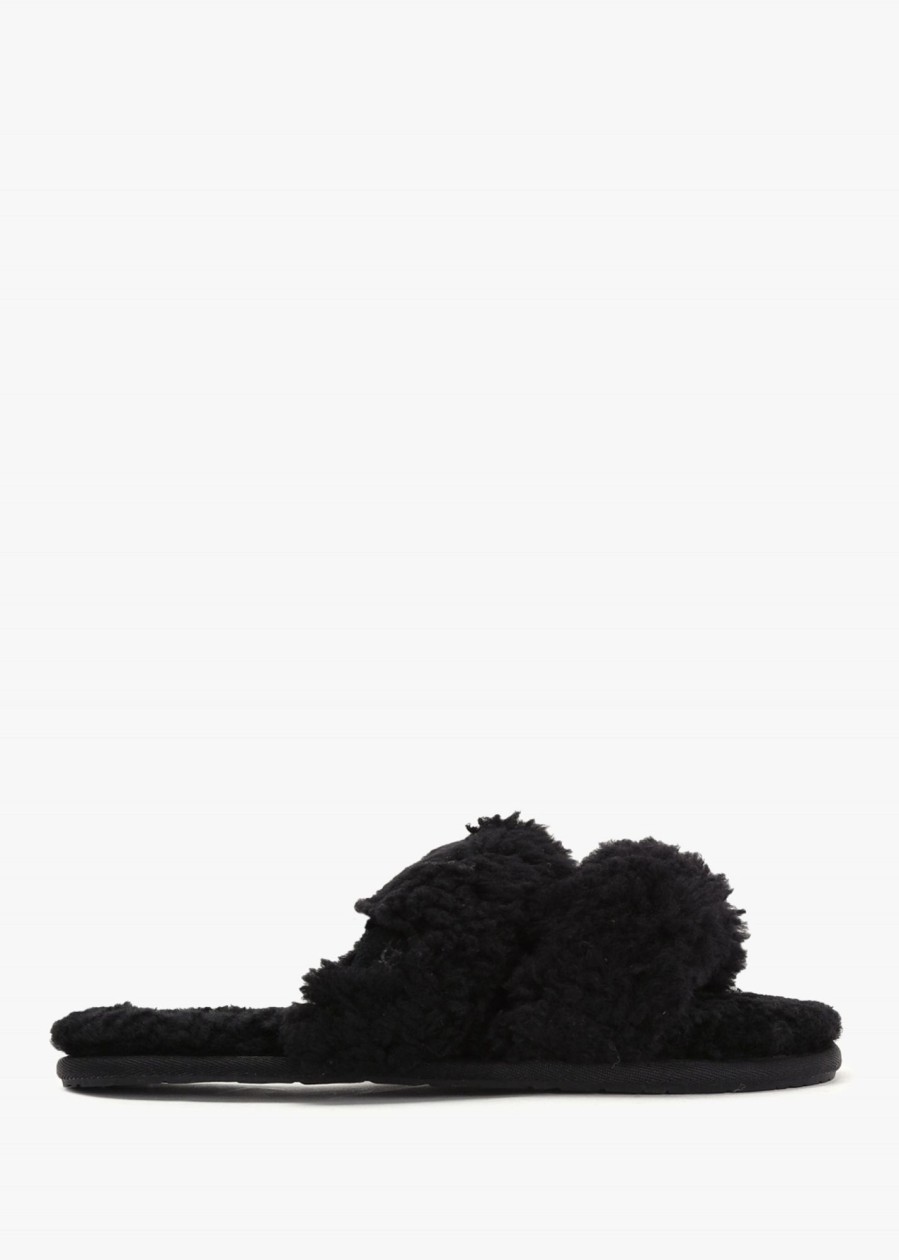 Womens UGG Gifting | Womens Maxi Curly Scuffetta Slipper In Black