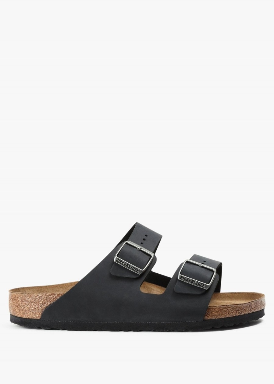 Mens BIRKENSTOCK Sandals | Mens Arizona Oiled Leather Sandals In Black