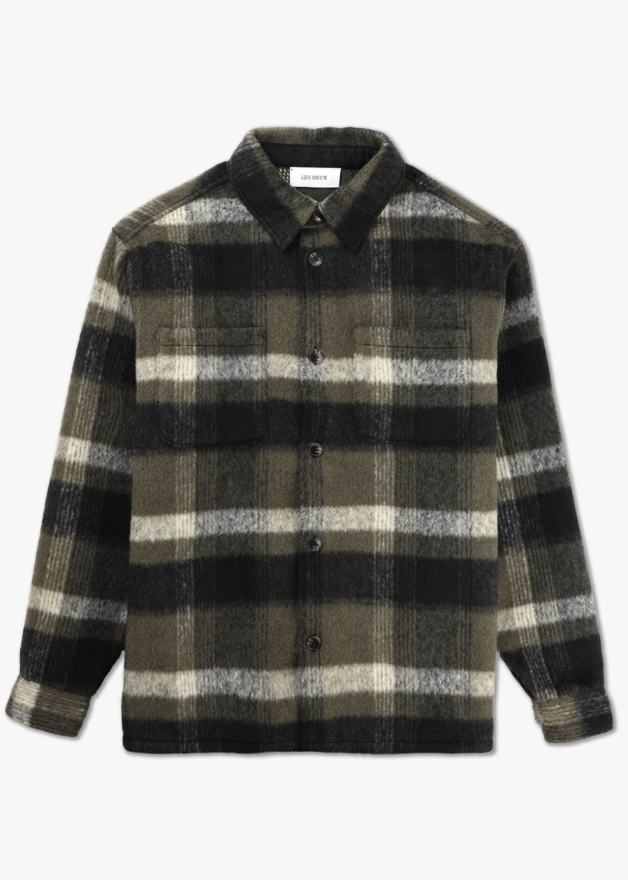 Mens LES DEUX Shirts | Mens Jayce Overshirt In Black